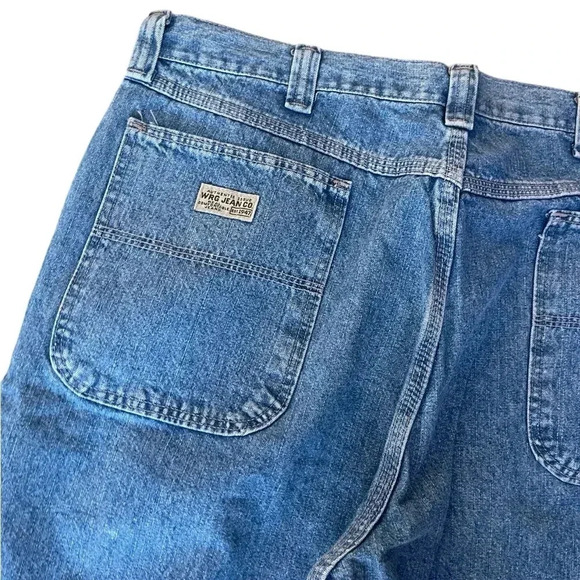 WRG jeans co Carpenter Baggy Wide Fit Blue Jeans 38 x 32 - Picture 6 of 14